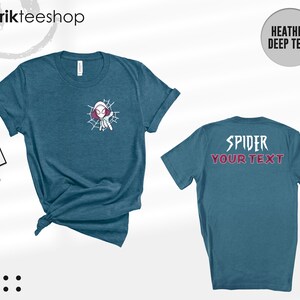 Custom Spider Gwen Shirt, Personalized Spiderman Sweatshirt, Matching Mom and Daughter Tee, Girls Spider Birthday Outfit, Custom Name Tee image 9