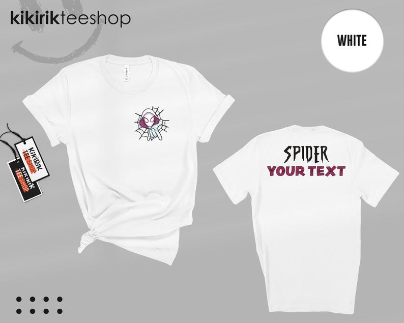 Custom Spider Gwen Shirt, Personalized Spiderman Sweatshirt, Matching Mom and Daughter Tee, Girls Spider Birthday Outfit, Custom Name Tee image 5