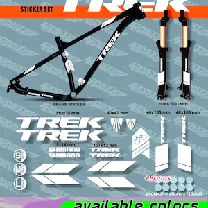 Trek Bicycle Frame Sticker Set and Fork. High Quality, Waterproof, Do Not Fade. Large Selection of Colors. Bicycle Stickers - Etsy Trek Bicycle Frame Sticker Set and Fork. High Quality, Waterproof, Do Not Fade. Large Selection of Colors. Bicycle Stickers - Etsy