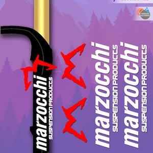 Marzocchi vinyl stickers, for the fork of the bicycle. high quality. bicycle stickers. ALL COLORS