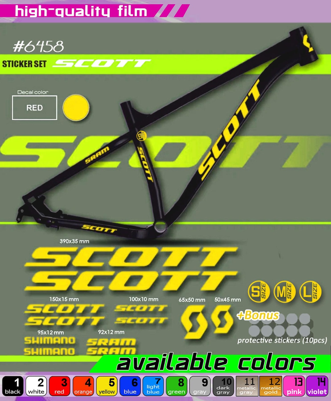 Adesivi Di Cerchi Per Biciclette Scott Scale MTB 29 - Star Sam - Foto 14