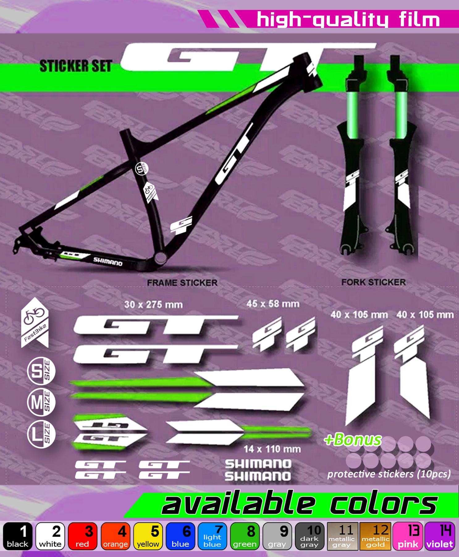 1998 Gt Gt Performer Decal Set Gt Bike Decals