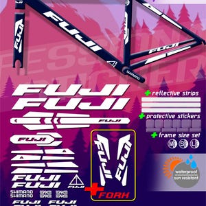 Fuji vinyl stickers, for the frame and fork of the bicycle. high quality