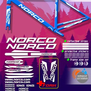 NORCO vinyl stickers, for the frame and fork of the bicycle. high quality