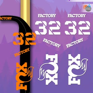 FOX Vinyl-Aufkleber, für die Gabel des Fahrrads. hochwertig. Fahrrad Aufkleber. ALLE FARBEN