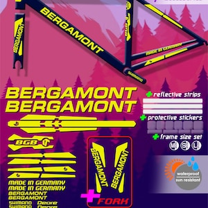 BERGAMONT vinyl stickers, for the frame and fork of the bicycle. high quality