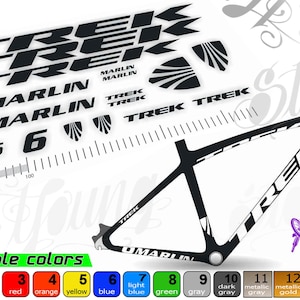 Trek vinyl stickers, for the frame and fork of the bicycle. high quality. bicycle stickers