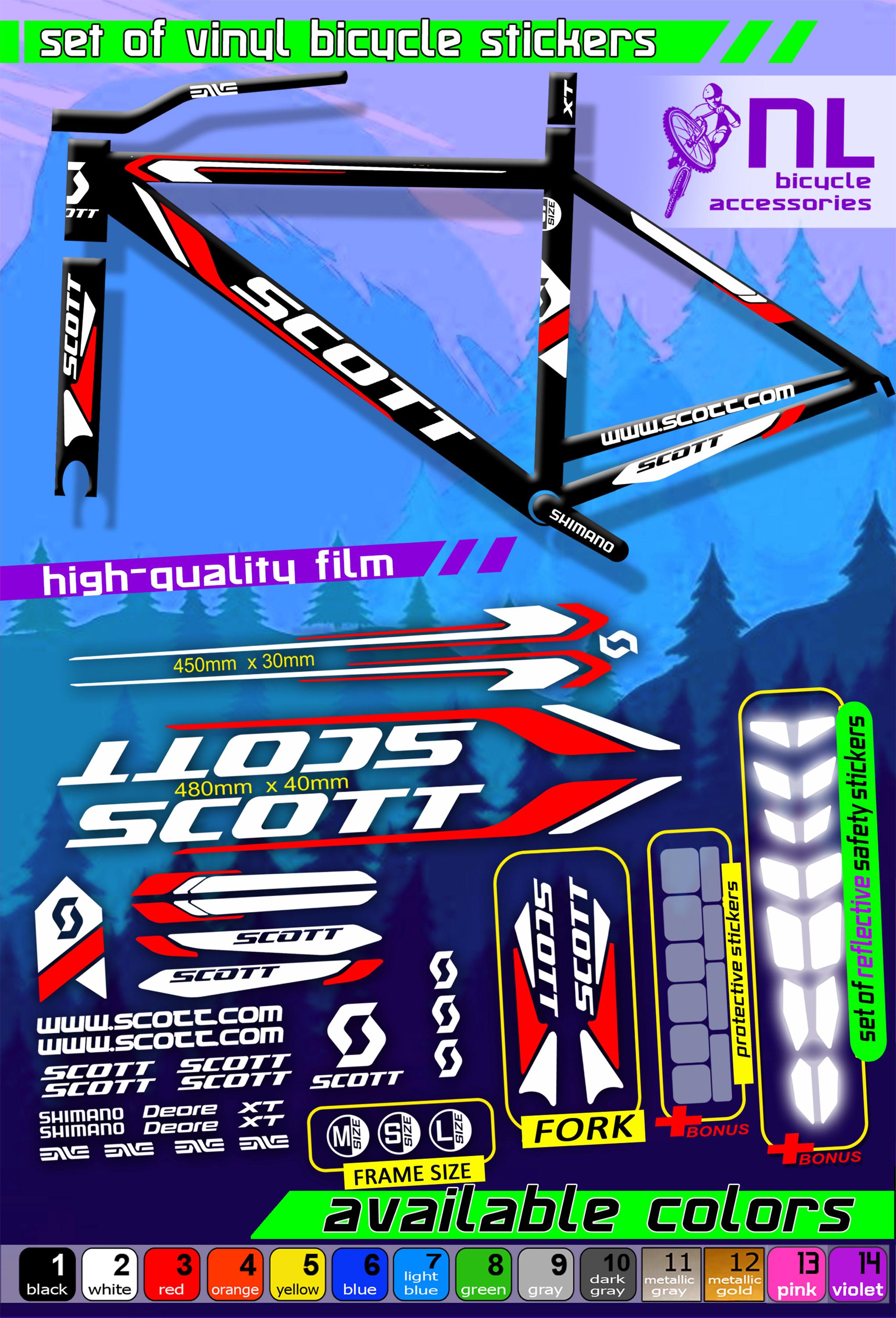 HYPERBIKECO vinyle décalcomanie stickers vélo set autocollant set vélo