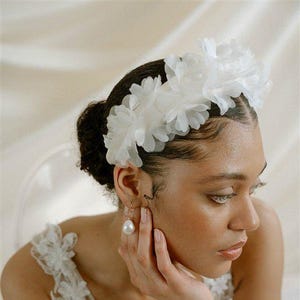 Florence Ivory Silk Flower Wedding Headband