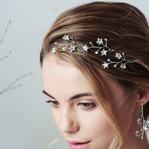 Constellation wedding hair pins, Celestial hair pins, Swarovski crystal star hair pins, Stardust hair pins, Crystal hair pin set - Lunaria