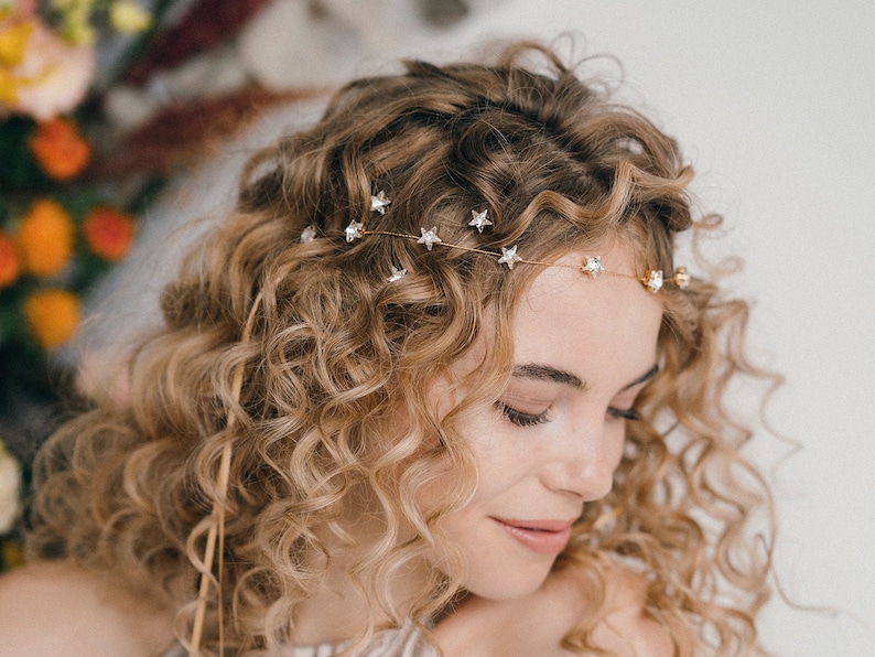 Luxury Star crystal bridal hair pins, Swarovski Star crystal wedding hair pins, gold or silver hair pin set Star image 5