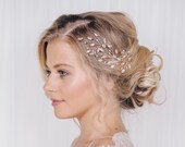 Large wedding hair pins, crystal and pearl hairpins, bridal hairpins, crystal hairpins set, silver, gold or rose gold hairpins - Maisie