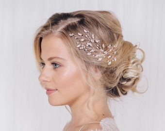 Large wedding hair pins, crystal and pearl hairpins, bridal hairpins, crystal hairpins set, silver, gold or rose gold hairpins - Maisie