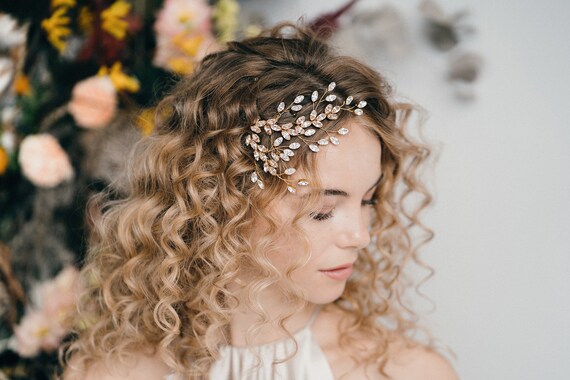 Silver Or Opal Swarovski Crystal Bridal Hair Pins Gold Or Etsy