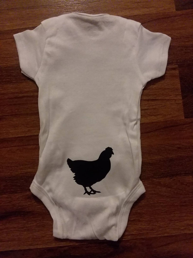 Boy Girl Unisex Baby Shower Gift Coming Home Novelty Onesie Funny Baby Onesie Chicken Butt Bodysuit Guess What...Chicken Butt Onesie