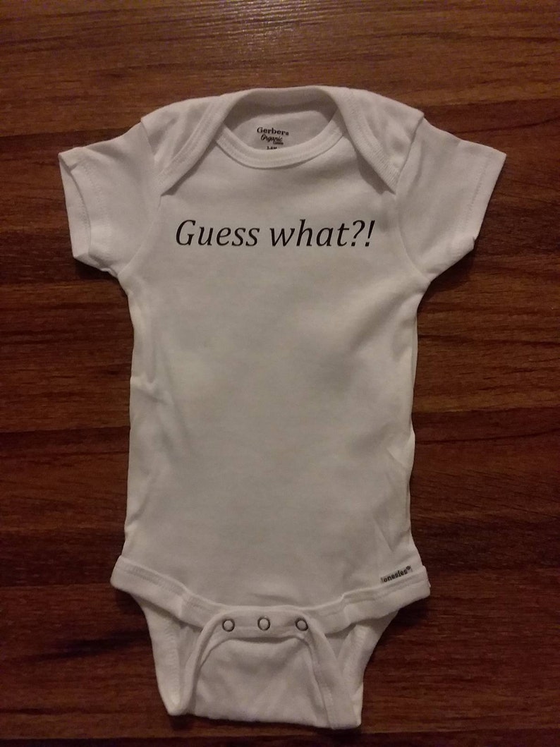 Boy Girl Unisex Baby Shower Gift Coming Home Novelty Onesie Funny Baby Onesie Chicken Butt Bodysuit Guess What...Chicken Butt Onesie