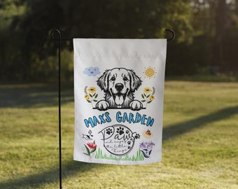 Personalized Custom Dog Flag for Garden and Yard 40 Options Customized Dog Breed and Name Paws and Enjoy Little Things