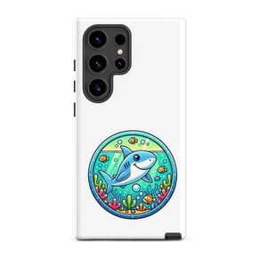 Coque de portable Samsung durable en forme de requin