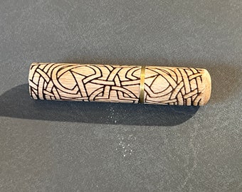 Laser Engraved Wooden Needle Holder wood design