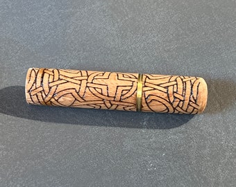 Laser Engraved Wooden Needle Holder wood design