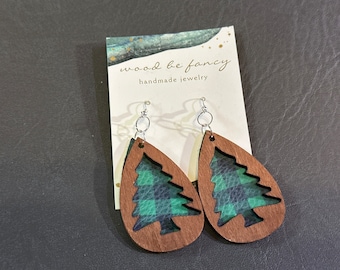 Laser-cut wood Earrings with BEAUTIFUL and Unique snake and dagger design Boho Jewelry