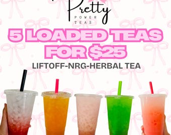 Loaded Teas To-Go: Energy Drinks, Vitamins, Antioxidants - 5 Pack