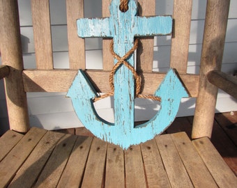 Wood Anchor Decor Etsy