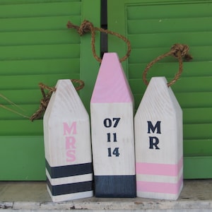 Custom Nautical Buoy Set: Beach Wedding Table Decor