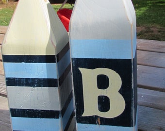 Customized Wood Buoys. Set of 2 Buoys. Beach Decor. Lake Decor. Nautical Decor. Nautical Wedding Gift. Gift for Him. Coastal Decor.