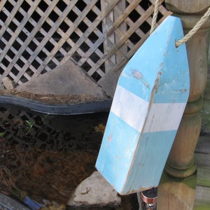 Distressed Reclaimed Wooden Buoy. Door Stop. Book End. Nautical Beach Decor Made to order.
