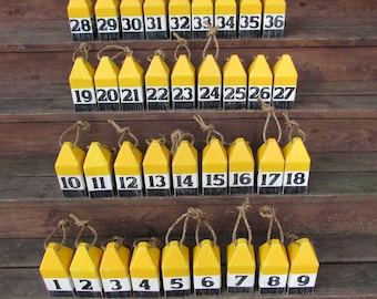 Set of 36 Wood Table Number Buoys. 8" Table Number Buoys. Custom buoys. Nautical Wedding buoys. Beach Wedding Buoys. Made To Order