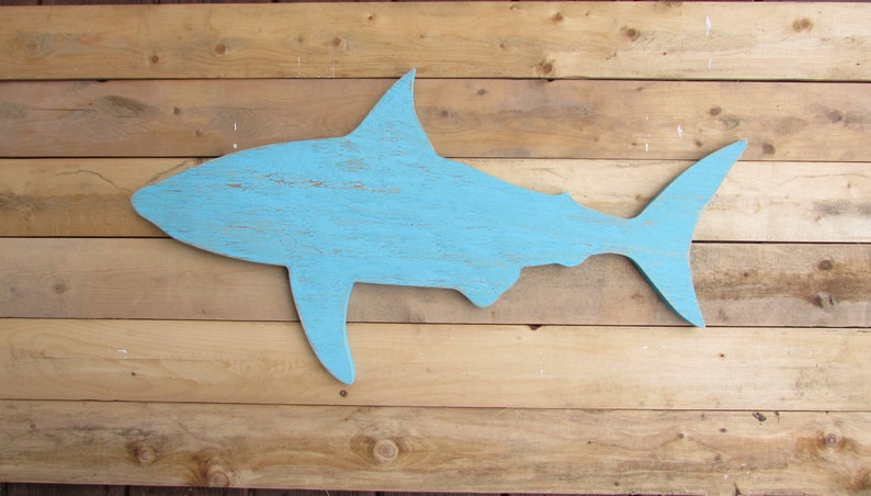 Coastal Shark. Wood Shark. Shark Wall Art. Distressed Sign. - Etsy