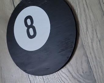 8 Ball Wood Sign. Pool Room Decor. Man Cave Wall Sign. Billiards Sign. Pool Ball Wall Decor. Teen Boys Room Decor. Game Room Decor Bar Decor