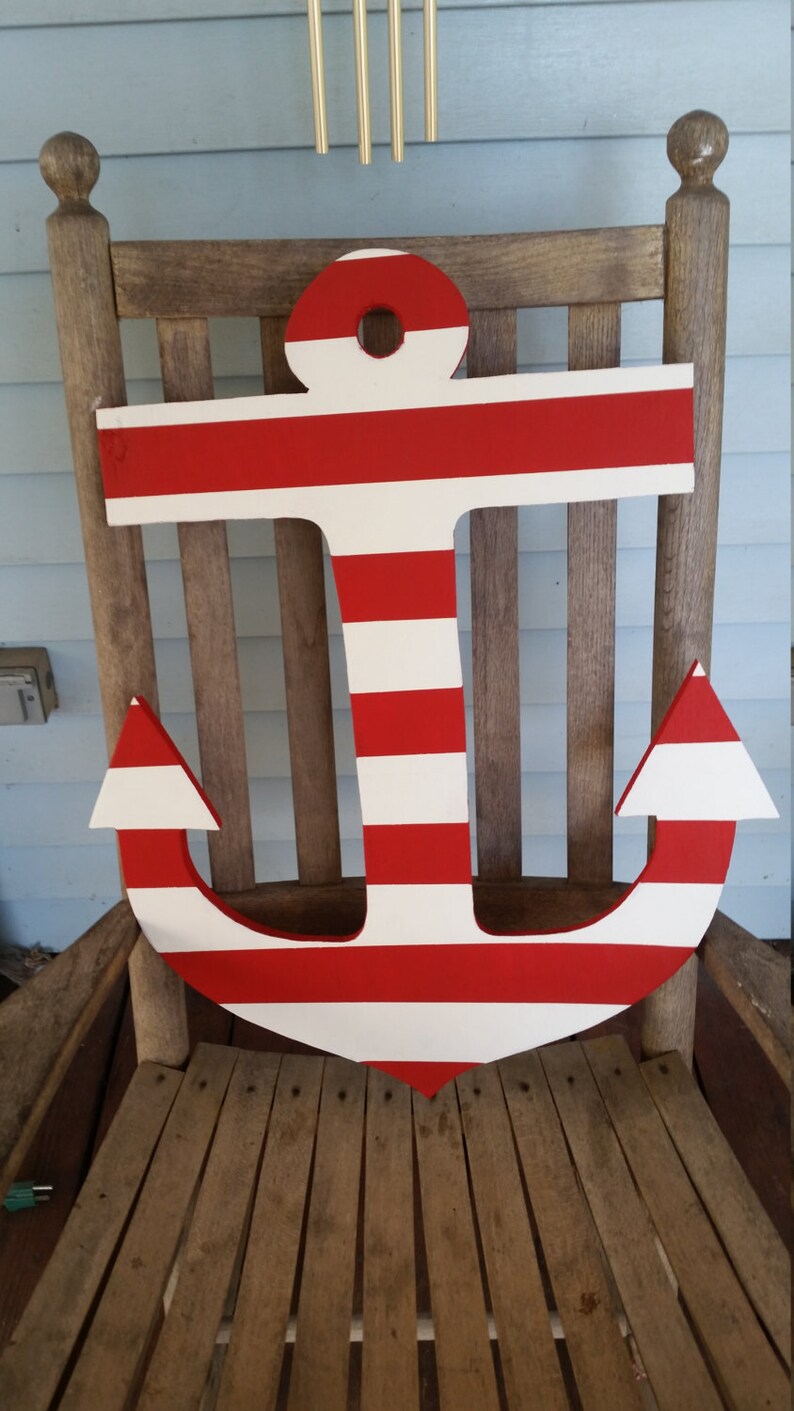 Handmade 2 foot Reclaimed Wood Anchor. Wood Anchor. Wooden Etsy