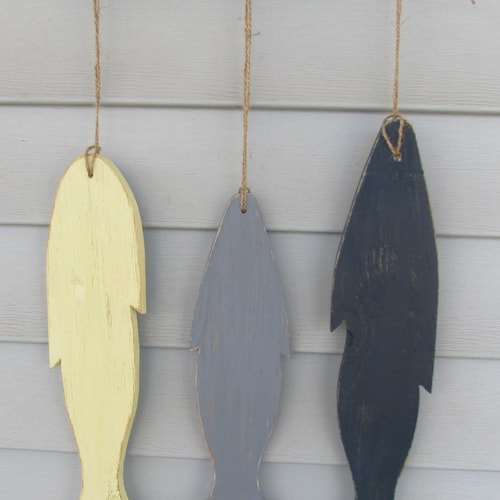 Reclaimed Wood Fish Wall Hanging. Custom Made. Rustic Lake Etsy