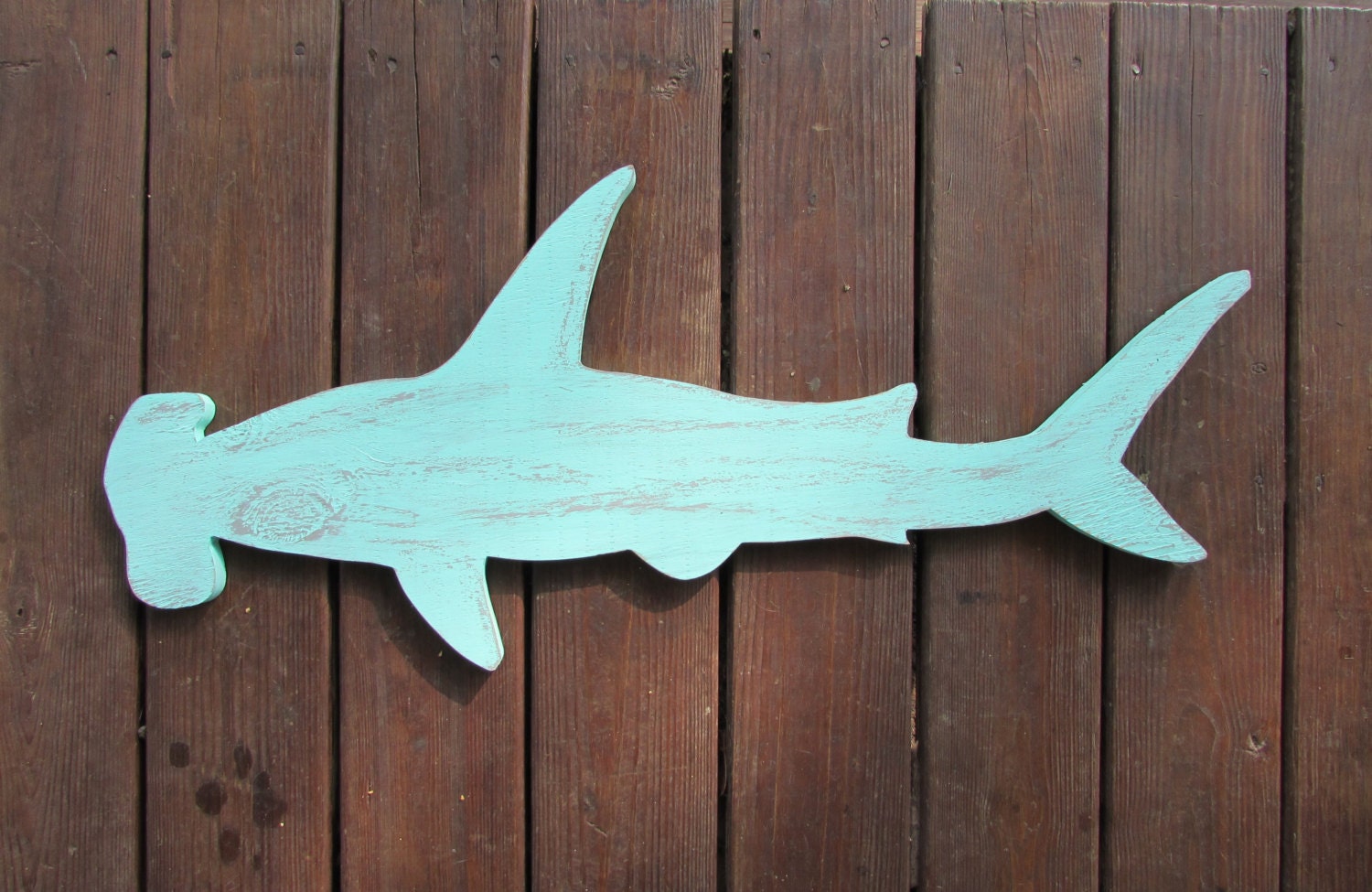Reclaimed Wood Hammerhead Shark Wall Hanging. Handmade Shark | Etsy