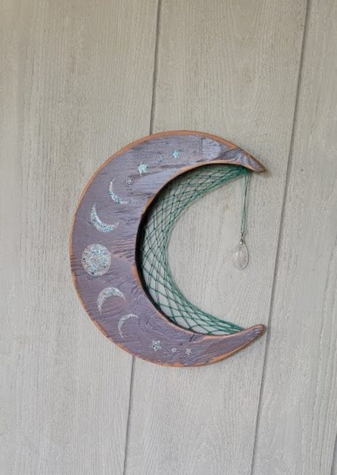 Crescent Moon Wall Hanging. Celestial Decor. Moon Decor. Moon Wall