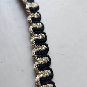Vintage Black & Gold Metallic Braided Trim - 3/4&quot; Wide
