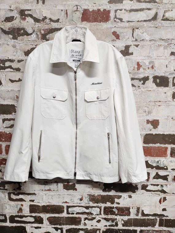 Vintage Moschino Cheap And Chic Mens White Jacket 