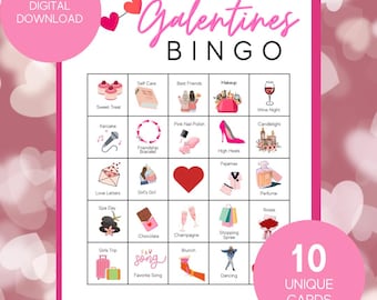 Galentine’s Day Bingo Game Printable — 30 Unique Cards | Party Game, Girls Night In