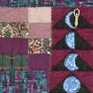 Art Quilt, Wall Hanging, Mother Goddess, Mother's Day, Moonlight Garden 画像 2