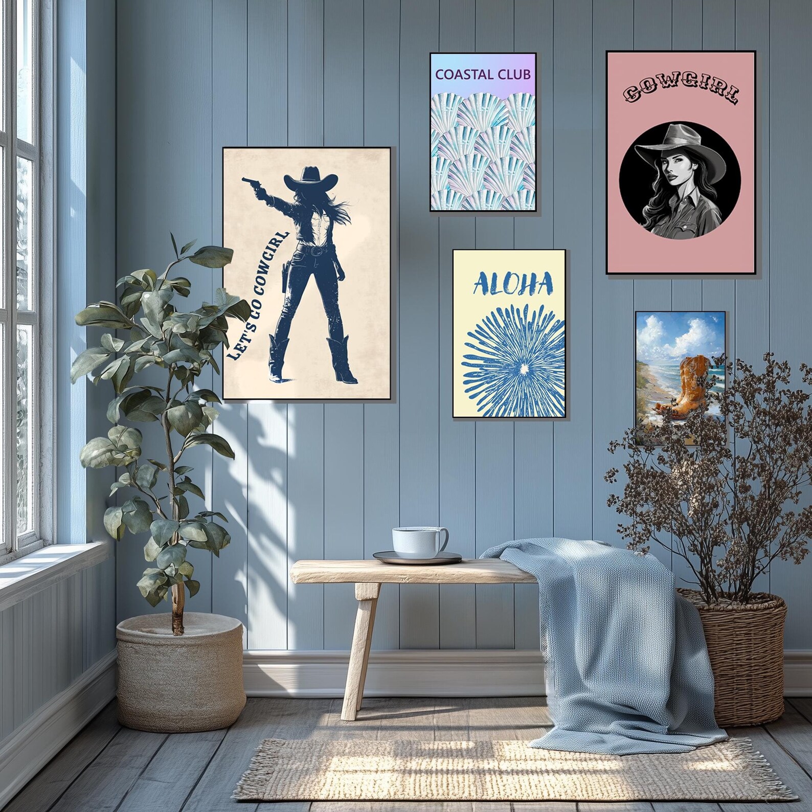 Coastal Cowgirl Aesthetic Wall Prints - Set of 20 - Coastal Cowgirl ...
