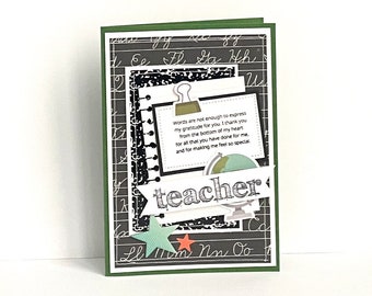 Teacher Appreciation Handmade Card