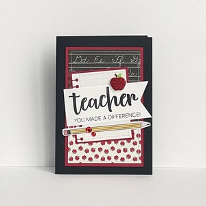 Handgemachte Karte Lehrer