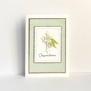 Congratulations Christening Confirmation Religious Handmade Card zdjęcie 1