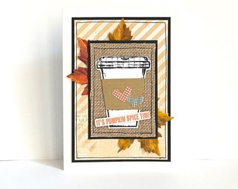 Pumpkin Spice Fall Handmade Card