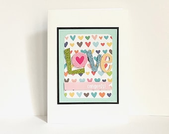 Congratulations Love Handmade Card