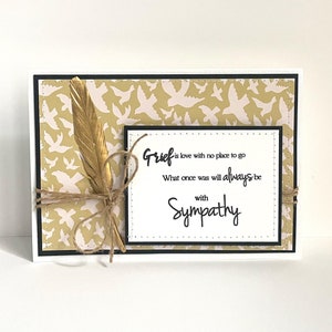 Carte faite main de sympathie