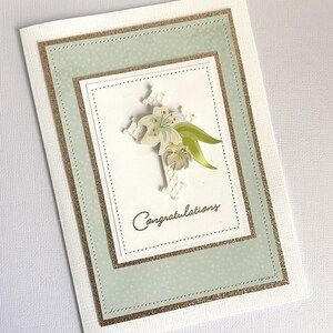 Congratulations Christening Confirmation Religious Handmade Card zdjęcie 7