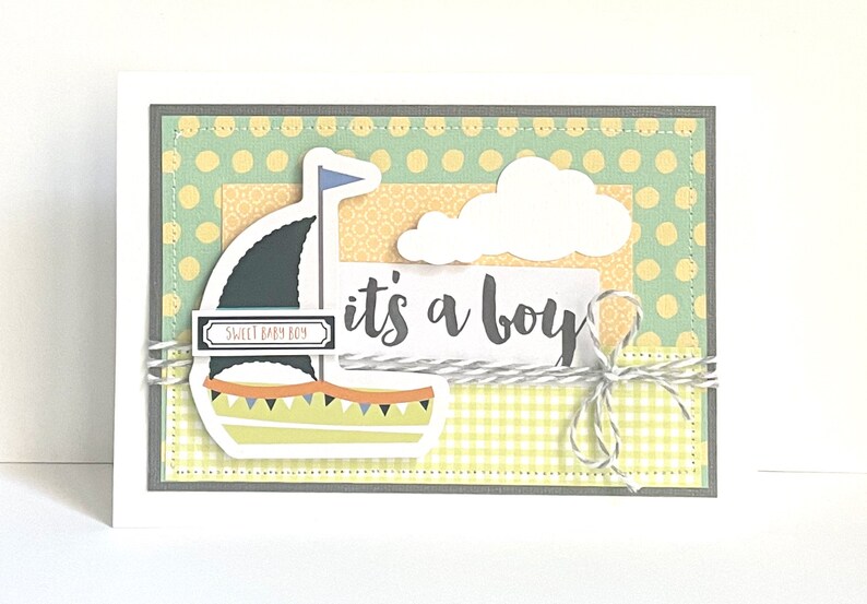 New Baby Boy Handmade Card image 9